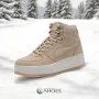 Women’s Beige Winter Sneakers Kappa Fallou 243047 with Warm Lining