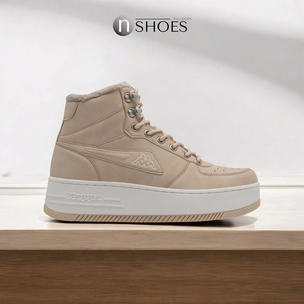 Women’s Beige Winter Sneakers Kappa Fallou 243047 with Warm Lining
