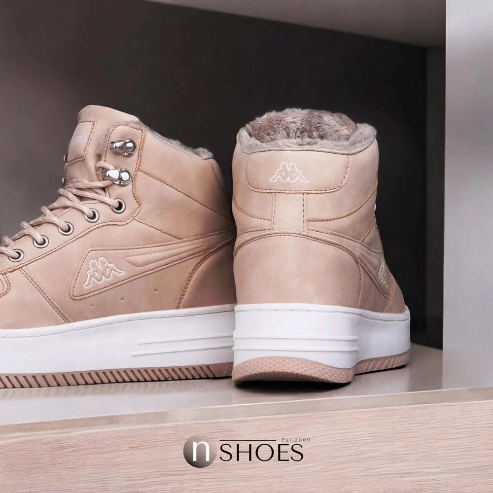 Women’s Beige Winter Sneakers Kappa Fallou 243047 with Warm Lining