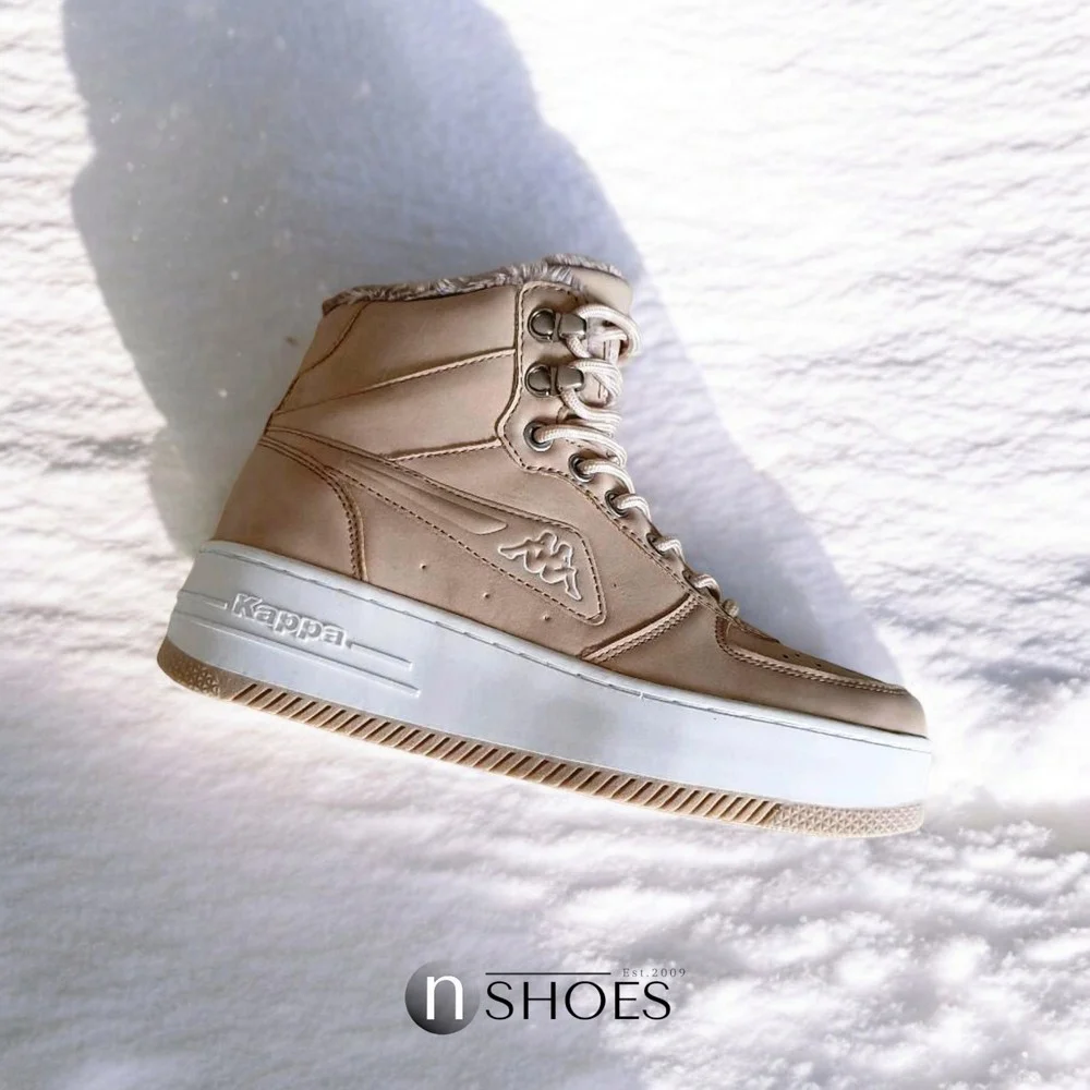 Women’s Beige Winter Sneakers Kappa Fallou 243047 with Warm Lining