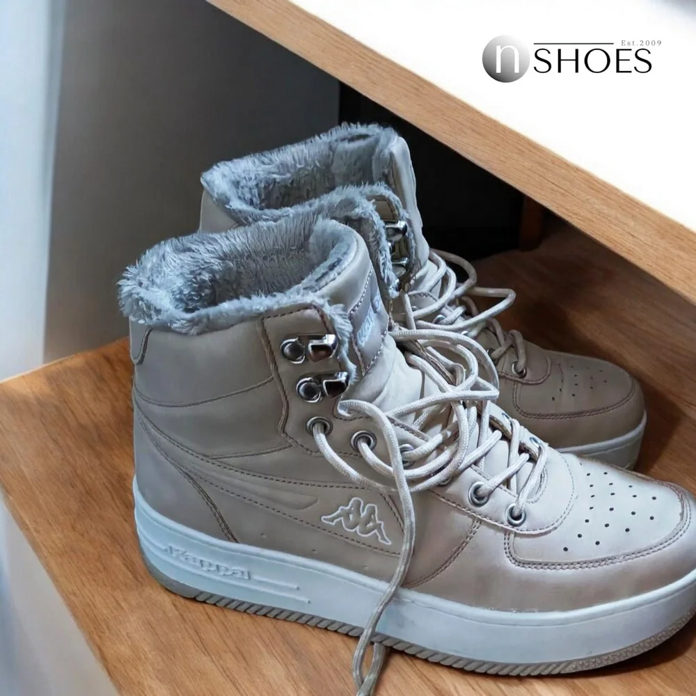 Women’s Beige Winter Sneakers Kappa Fallou 243047 with Warm Lining