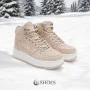 Women’s Beige Winter Sneakers Kappa Fallou 243047 with Warm Lining