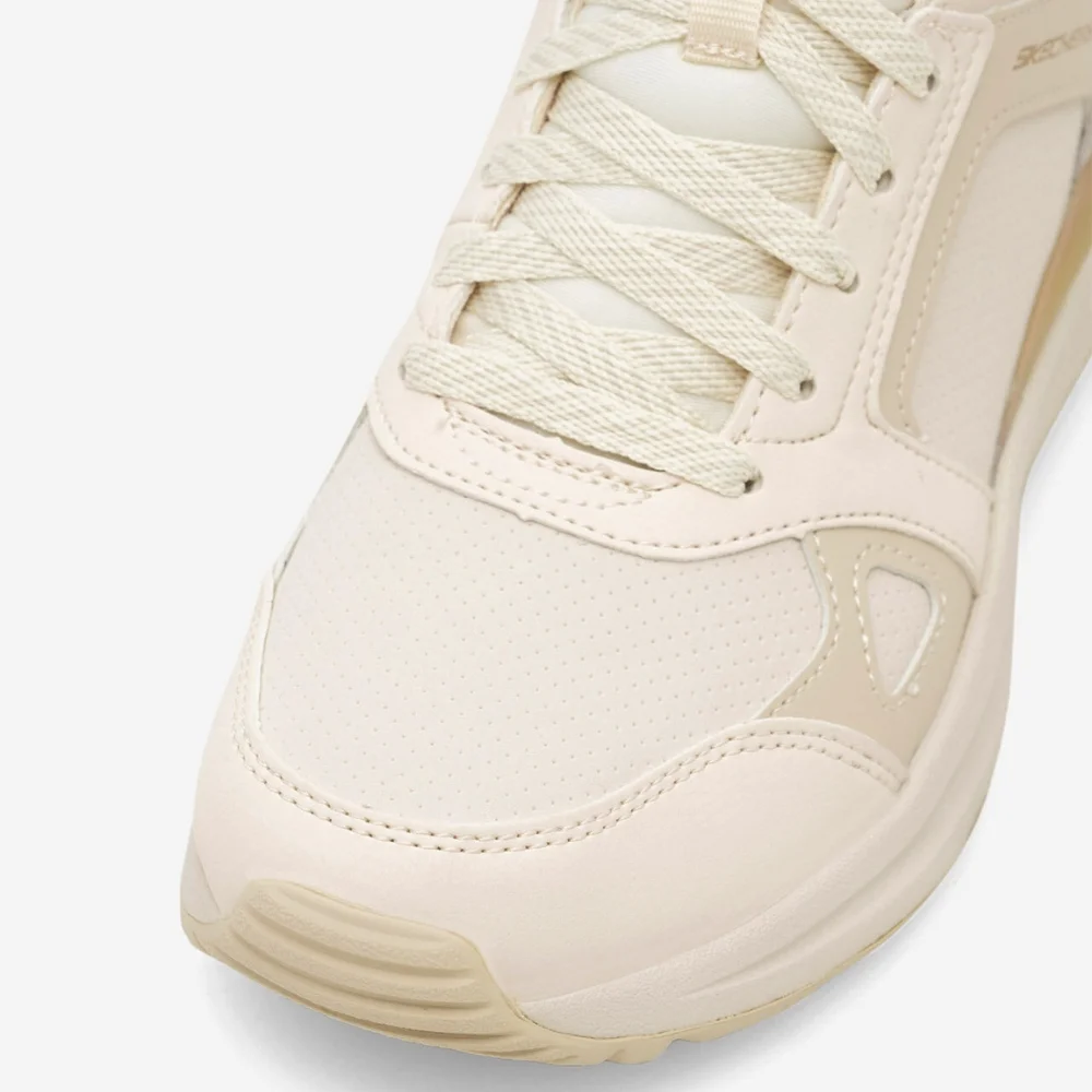 Женские бежевые кожаные ботинки Skechers (США) модель 5705