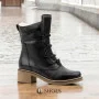 Women’s Black Winter Heeled Boots Fabiani Best But 317 czarny 5709