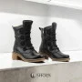 Women’s Black Winter Heeled Boots Fabiani Best But 317 czarny 5709