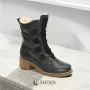 Women’s Black Winter Heeled Boots Fabiani Best But 317 czarny 5709