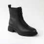 Women’s Black Leather Mid-Season Boots Anna Lucci 190873 dx793-9a black 5714