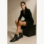Women’s Black Leather Mid-Season Boots Anna Lucci 190873 dx793-9a black 5714