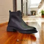 Women’s Black Leather Mid-Season Boots Anna Lucci 190873 dx793-9a black 5714