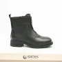 Women’s Black Leather Mid-Season Boots Anna Lucci 190873 dx793-9a black 5714