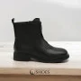 Women’s Black Leather Mid-Season Boots Anna Lucci 190873 dx793-9a black 5714