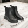 Women’s Black Leather Mid-Season Boots Anna Lucci 190873 dx793-9a black 5714