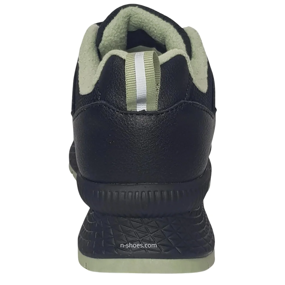 Женские черные кожаные демисезонные кроссовки GRUNBERG 148568-26-03E 5722 с флисовым утеплением