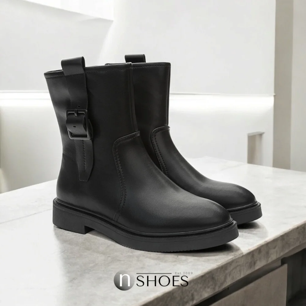 Чорні демісезонні шкіряні черевики BETSY 948027 13-03W 5726