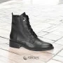 Women’s Black Classic Leather Boots Simen 7328a czarny 5729