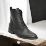 Women’s Black Classic Leather Boots Simen 7328a czarny 5729