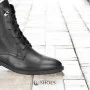 Women’s Black Classic Leather Boots Simen 7328a czarny 5729