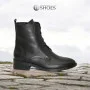 Women’s Black Classic Leather Boots Simen 7328a czarny 5729