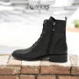 Women’s Black Classic Leather Boots Simen 7328a czarny 5729