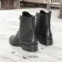 Women’s Black Classic Leather Boots Simen 7328a czarny 5729