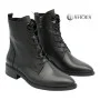 Women’s Black Classic Leather Boots Simen 7328a czarny 5729