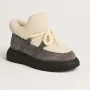 Trendy Women’s Grey-White Suede Uggs ALLSY Lonza 192419 191057 89393-80b model 5736