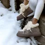 Trendy Women’s Grey-White Suede Uggs ALLSY Lonza 192419 191057 89393-80b model 5736