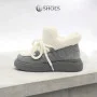 Trendy Women’s Grey-White Suede Uggs ALLSY Lonza 192419 191057 89393-80b model 5736