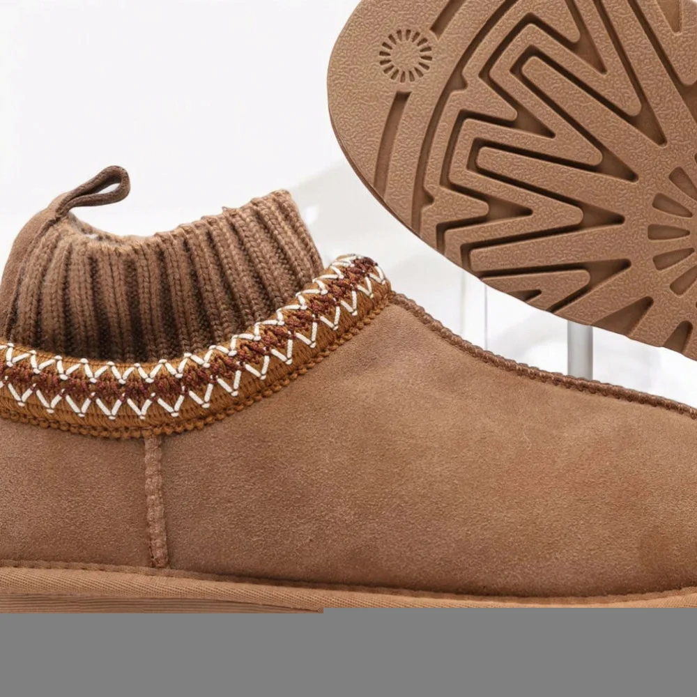 Замшеві жіночі сноубутси з вишиванкою ALLSY Lonza 192424 модель 5738