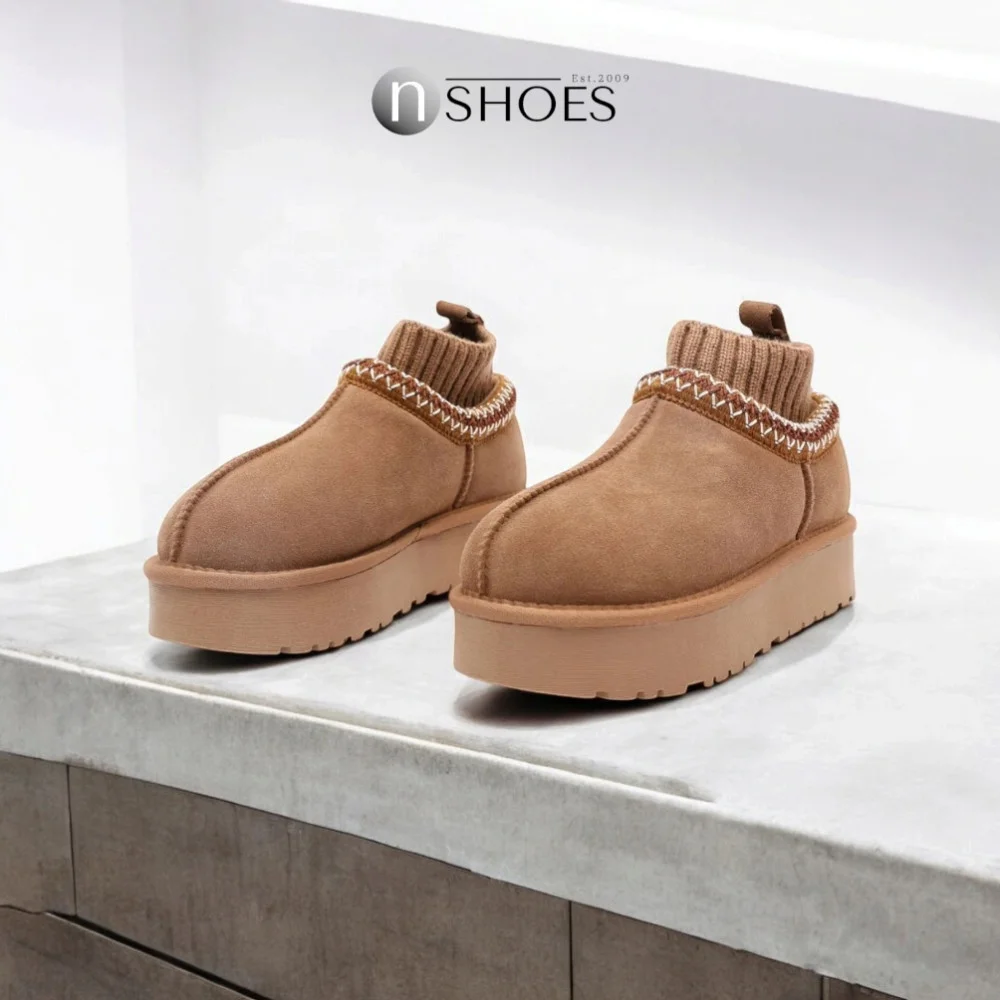 Замшеві жіночі сноубутси з вишиванкою ALLSY Lonza 192424 модель 5738