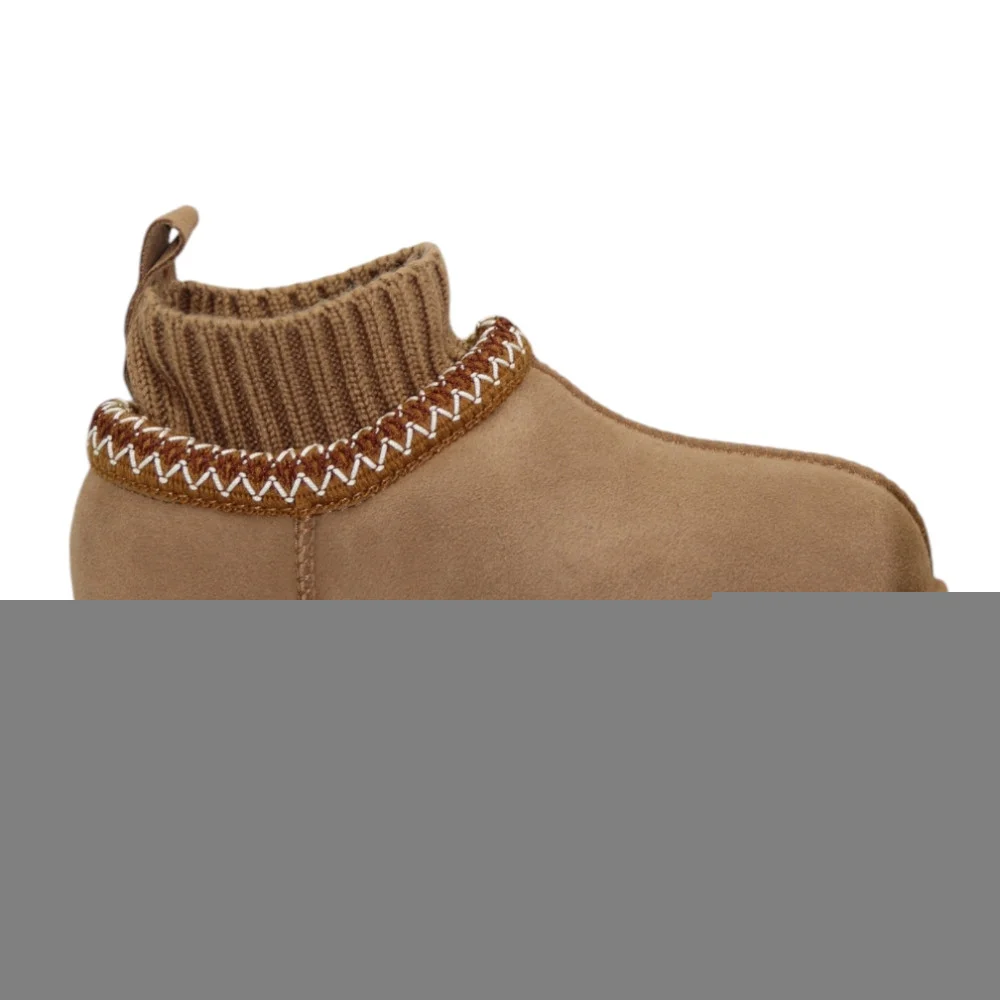 Замшеві жіночі сноубутси з вишиванкою ALLSY Lonza 192424 модель 5738