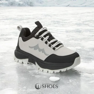 Universal gray leather thermal sneakers GRUNBERG 148593 01-02E 5741 with insulation on the Gore-Tex membrane from the Italian brand