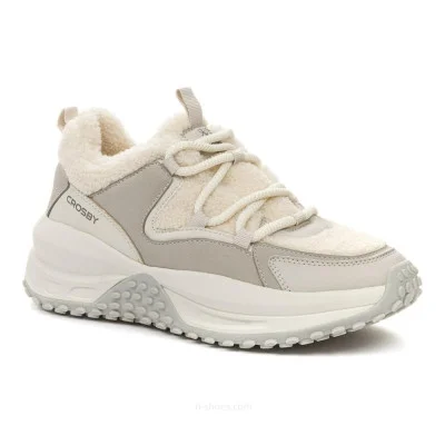 Trendy women's winter sneakers CROSBY 448178 04-03E 5754 are decorated with spectacular fur trim on top from the British brand