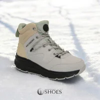 Жіночі сірі зимові черевики GRUNBERG 128515 14-04W 5760 із натуральної шкіри з утепленням із вовни від італійського бренду