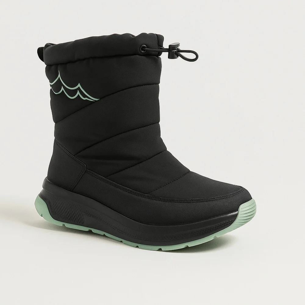 Жіночі чорні зимові дутіки GRUNBERG 148574 18-01E 5775 з nano-TEX утепленням