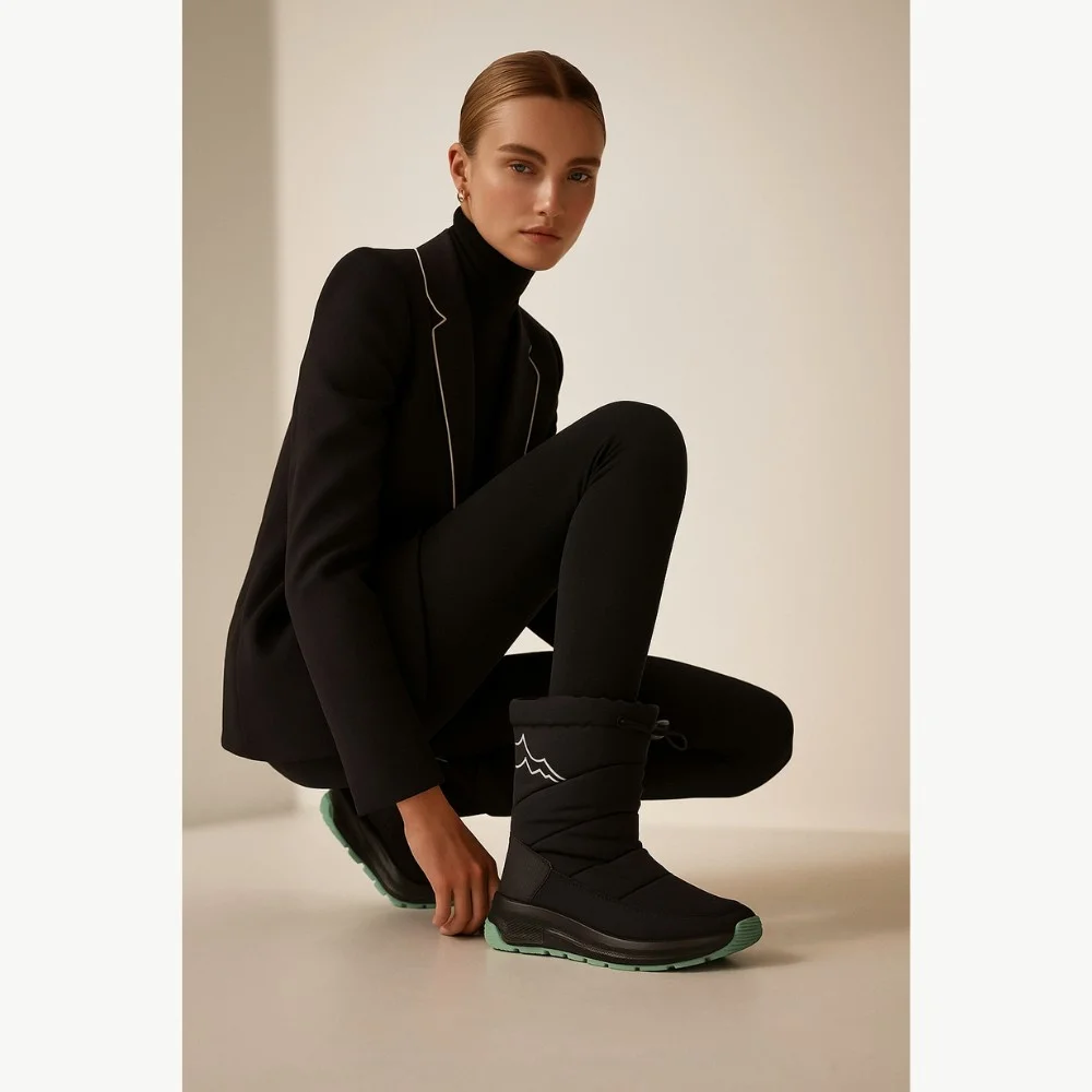 Жіночі чорні зимові дутіки GRUNBERG 148574 18-01E 5775 з nano-TEX утепленням