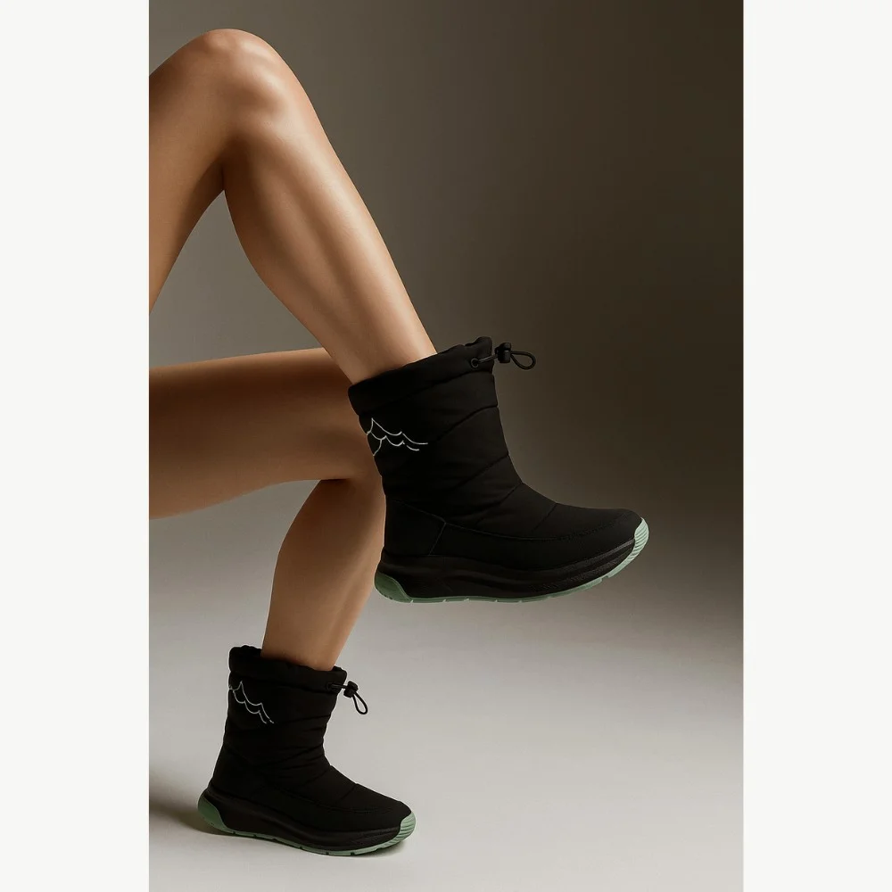 Жіночі чорні зимові дутіки GRUNBERG 148574 18-01E 5775 з nano-TEX утепленням