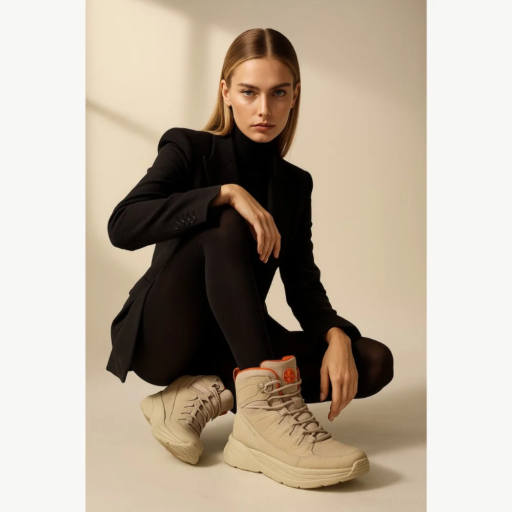 Жіночі модні шкіряні черевики GRUNBERG 148575 28-03 5776 для зимового туризму