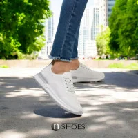 Women's white leather lightweight moccasins sneakers Allsy Lonza 195509 q1-018-010 white 5789 made of genuine leather with perforation