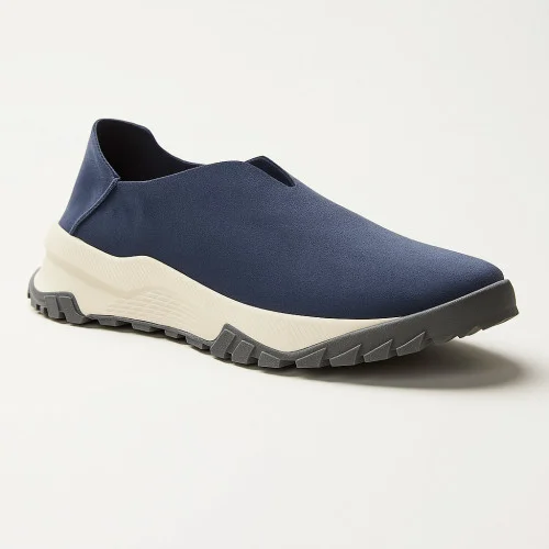 Жіночі комфортні сині мокасини сліпони GRUNBERG 157597 09-02E 5800 з мікрополітексу від італійського бренду