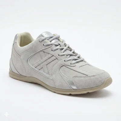 Women's fashionable gray sneakers KEDDO 857060-31-05E w 5804 made of genuine suede leather from the British brand in the style of New Balance X Miu Miu 530
