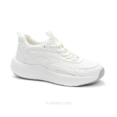 Women's fashionable white sneakers CROSBY 457046 05-01W 5807 from the Bitan brand in the style of adidas by Stella McCartney Sportswear 2000