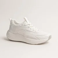 Women's fashionable white sneakers CROSBY 457046 05-01W 5807 from the Bitan brand in the style of adidas by Stella McCartney Sportswear 2000
