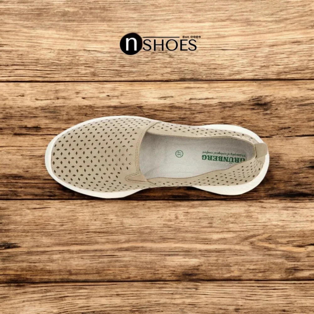 Women's comfortable slip-ons with perforation GRUNBERG 157558 10-03E w model 5811