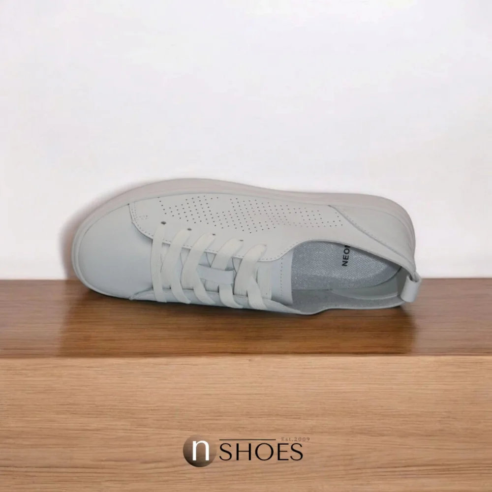 Women's white sneakers with perforation NEOMOOD model 5819
