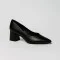 Women's black classic pumps Kaniowski k 0922-0683 5840 made of genuine leather with a 3 cm heel from a Polish manufacturer