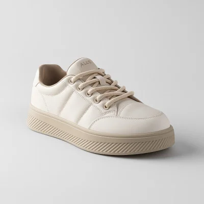 Women's fashion beige sneakers ALLSY Lonza 196324 15739 5841 demi-season on a high platform