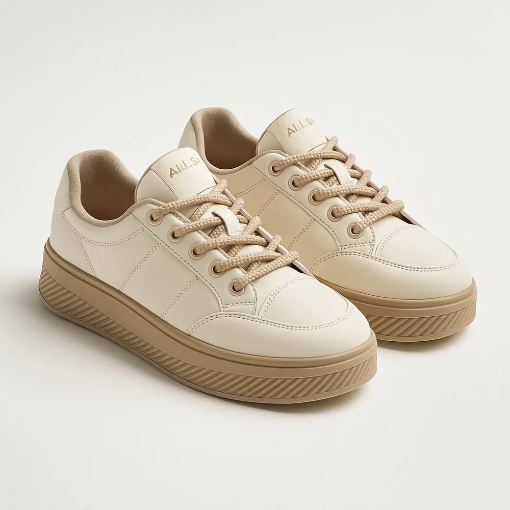 Women’s Beige Platform Sneakers ALLSY Lonza 196324 15739 5841