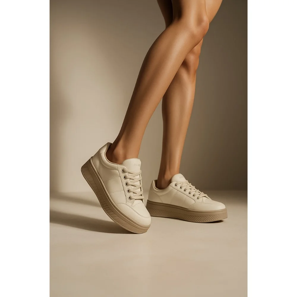 Women’s Beige Platform Sneakers ALLSY Lonza 196324 15739 5841
