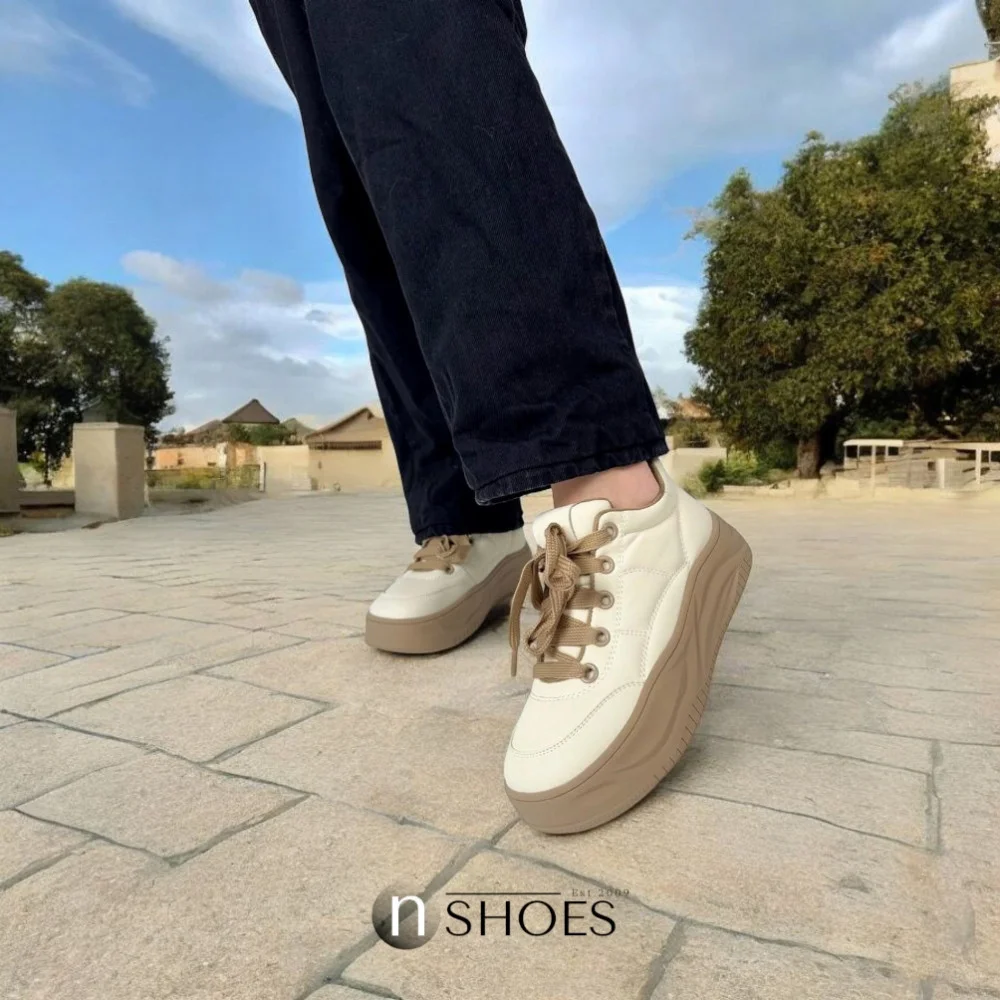 Women’s Beige Platform Sneakers ALLSY Lonza 196324 15739 5841